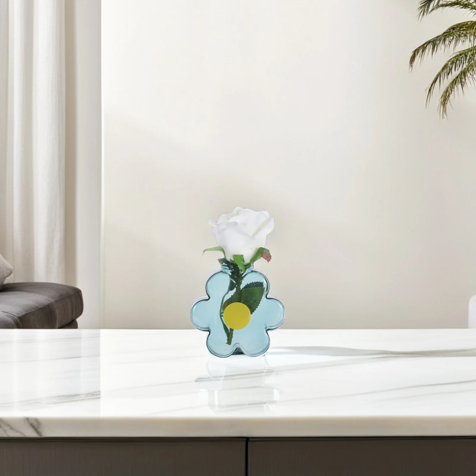 

Flower Vase Clear Transparent for Hydroponic Plants Single Stem Vase Decorative Centerpiece for Home Office Decor