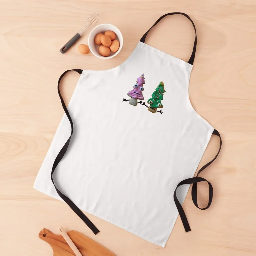 

OK Face Christmas Cookie Friends! Apron Restaurant cooks clothes Hairdressing Apron