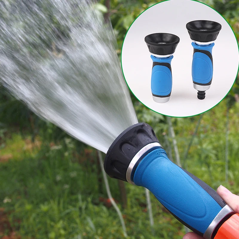 EU US Hose Nozzle Heavy Duty Fireman Style High Power Leak Proof Adjustable Garden Water Sprayer Suitable For Car Patio Cleaning