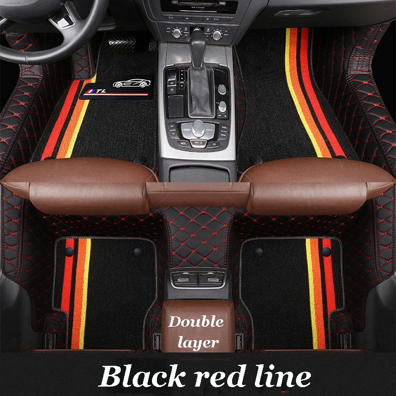 

Tapis de pied de vélo double couche for Chevrolet Captiva 2012 2013 2014 2015-2017 Full coverage of car carpets Car Accessory