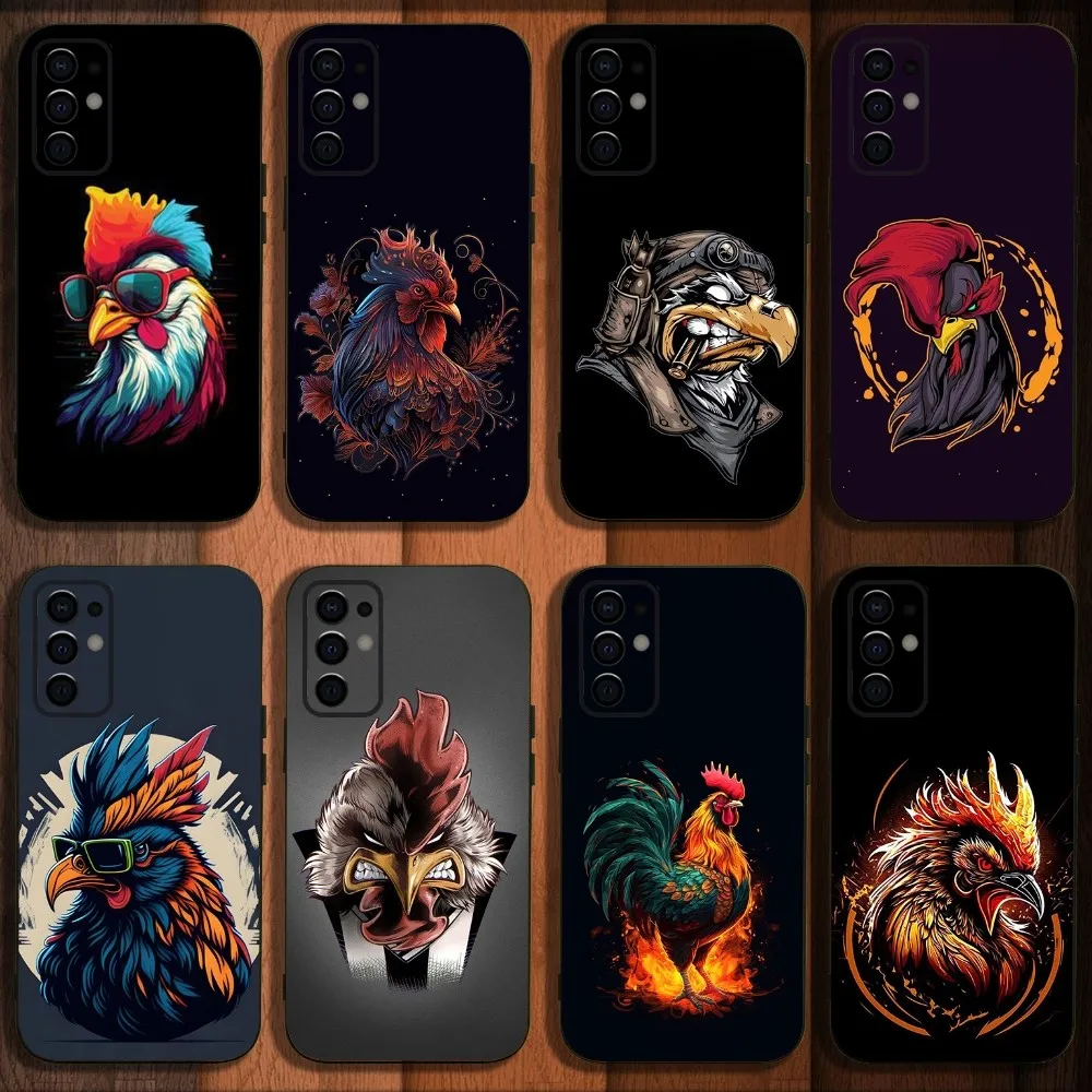 

Cool Chicken Hen Rooster Phone Case For Samsung S24,S21,S22,S23,S30,Ultra,S20,Plus,Fe,Lite,Note,10,9,5G Black Soft Cover