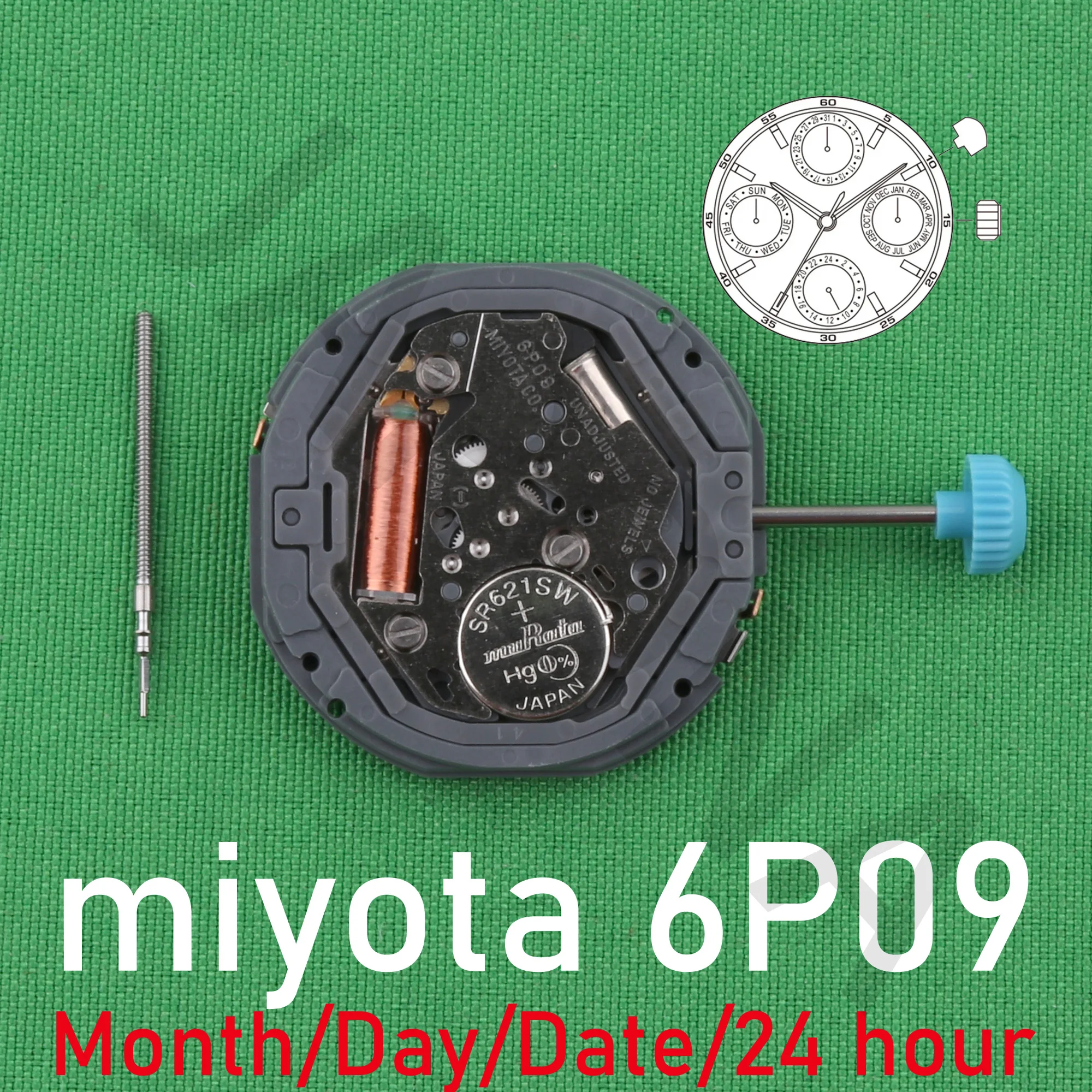 6P09 movement miyota 6P09 watch quarz movement