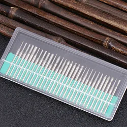 30PCS 3.0mm Mini Drill Bits Diamond Burs Grinding Wheel Abrasive Shank Wood Stone Engraving for Dremel Power Tools Accessories