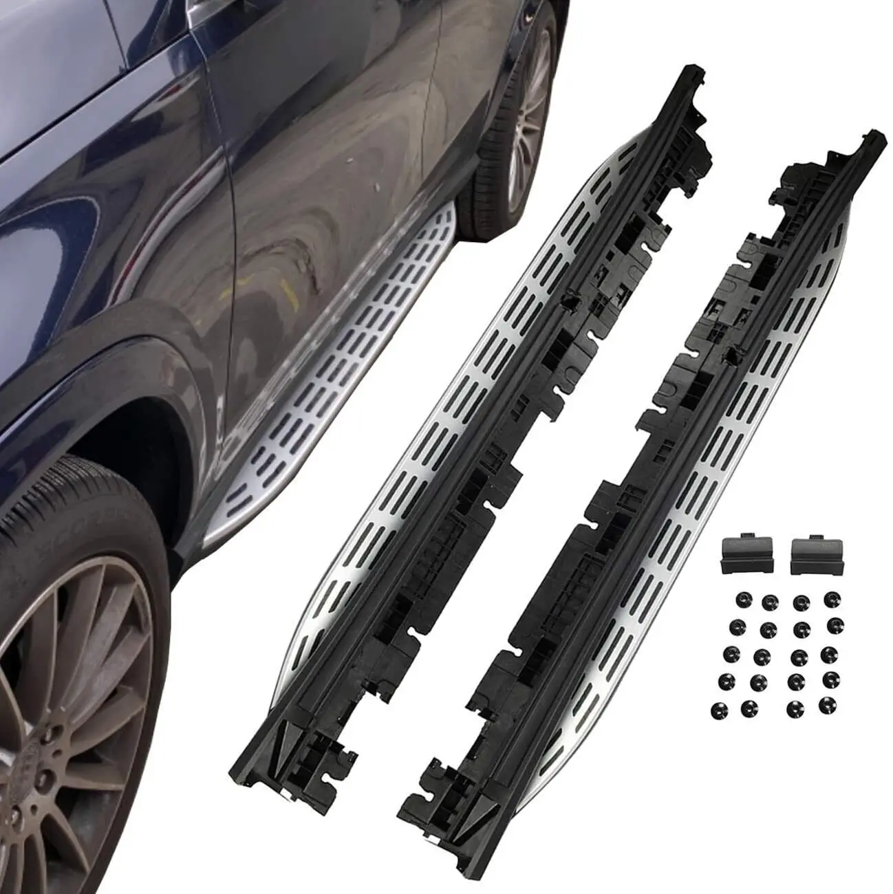 Car Side Step Pedal Bar Running Board For 2020 2021 2022 Mercedes Benz W167 GLE Class Side Step Nerf Bar Running Board