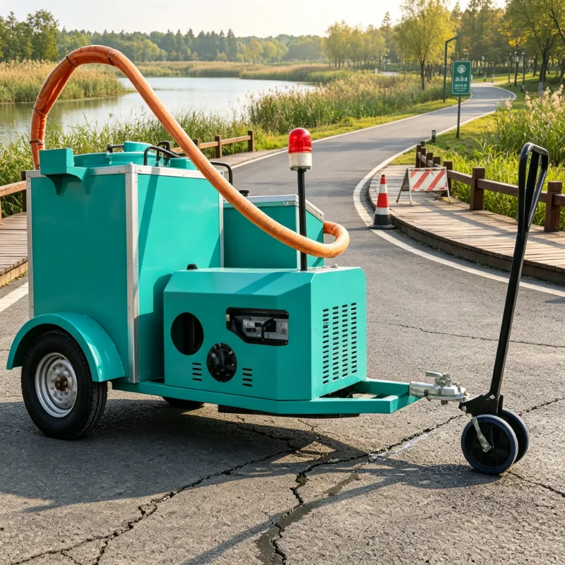 High Quality Asphalt Crack Sealing Machine for Broken Surface Repair Labor-Saving Self-Drive Asphalt Crack Filling Machine