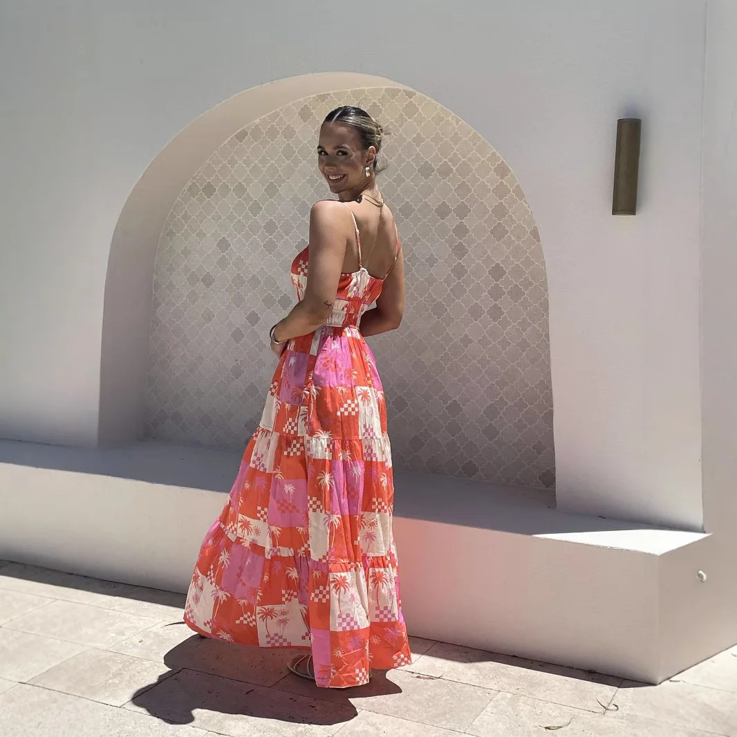 ชุดเดรสยาวฤดูร้อนแบบเซ็กซี่ สายเดี่ยว เอวสูง ผ้าถักโพลีเอสเตอร์ สวมใส่สบายสำหรับผู้หญิง คุณภาพสูง แฟชั่นสำหรับสุภาพสตรี