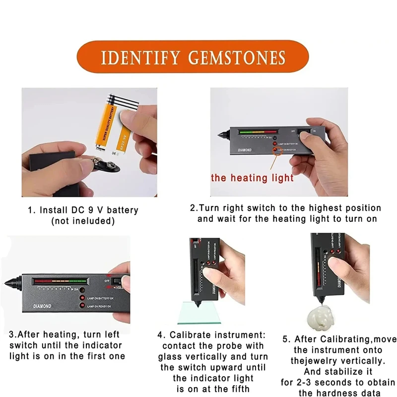 다이아몬드 감별기 고정밀 다이아몬드 테스터 펜 보석 다이아몬드 테스터 전문가용 다이아몬드 선택기 테스터 키트