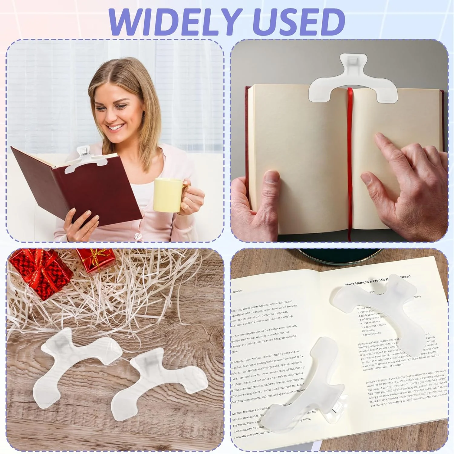 قراءة كليب المرجعية كليب ملحقات سطح المكتب مكافحة الوجه حامل الصفحة شفافة متجمد مجلد ثابت مخطط كليب #5