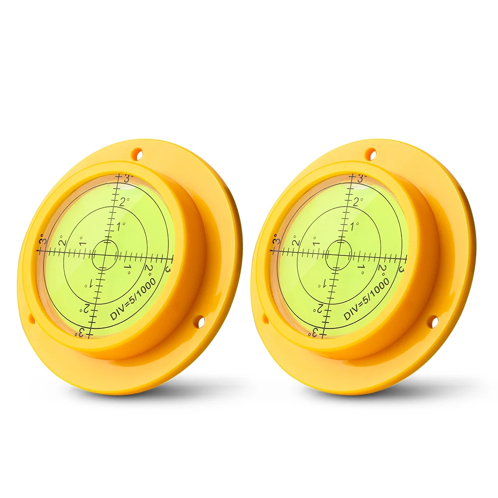 Rongpro Large Round Bubble Level Horizontal Target Degree Marking Surface Is Used TO Adjust turntable, Camera, Tripod,Etc 2pcs