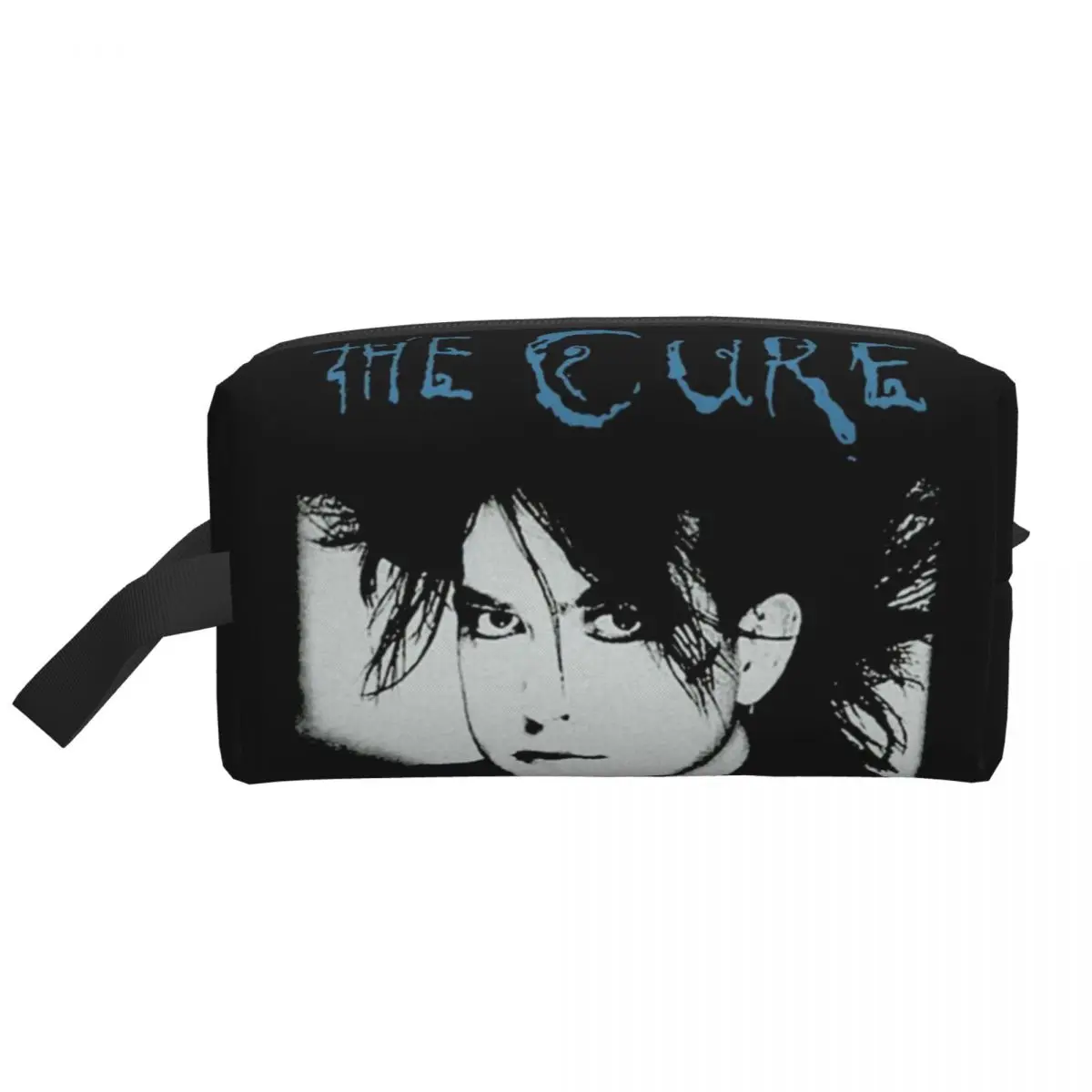 Kawaii Punk Rock Band The Cure Travel Toiletry Bag Women Makeup Cosmetic Bag Beauty Storage Dopp Kit