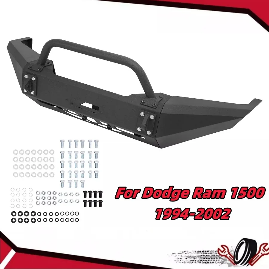 

For Dodge Ram 1500 94-01 02 Steel Front Bumper Assembly W/Bull Bar Powder Coated