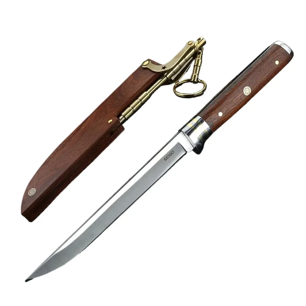Professional kitchen knife, high-end kitchen fruit knife M390, high-carbon steel fixed blade, high hardness bone-cutting knife