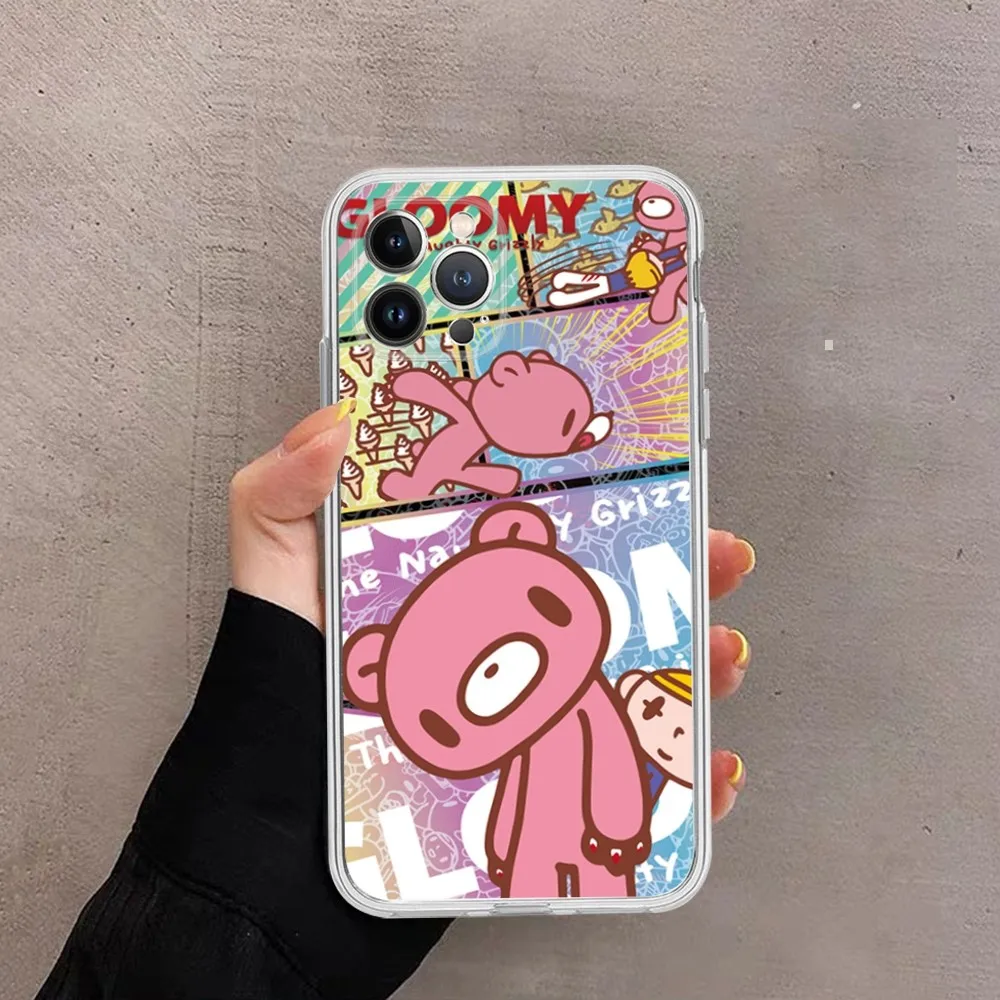 Gloomy Bear Phone Case For iPhone 15 14 11 12 13 Mini Pro XS Max Cover 6 7 8 Plus X XR SE 2020 Funda Shell