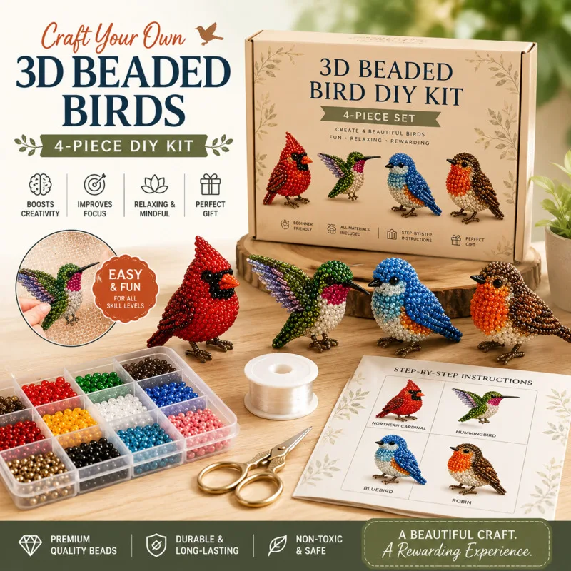 

Petite Cute 3D Beaded Animal Craft Kit DIY Funny Full Materials Handmade Kit For Beginner Craft Lovers Home Decor Birthday Gift