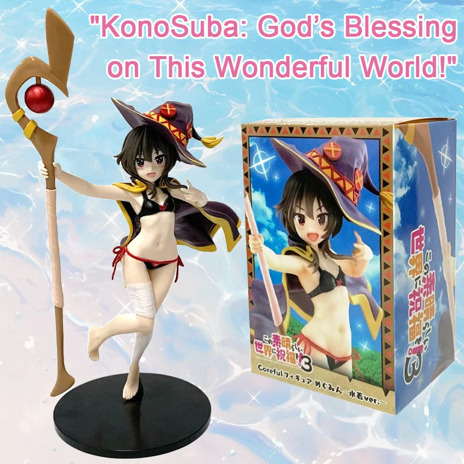 

24cm Anime Figure God's Blessing On This Wonderful World Megumin Swimsuit PVC Action Figure Model Toyste Figurine For Girls Gift