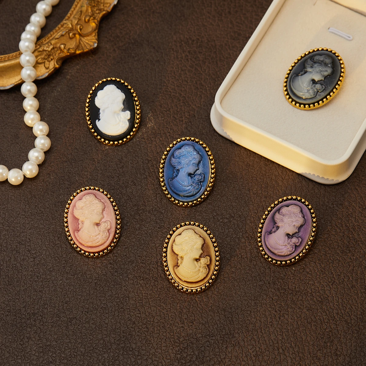Vintage Cameo Broş Kadınlar iç - Vintage Fashion Queen incelemesi ve fiyatı