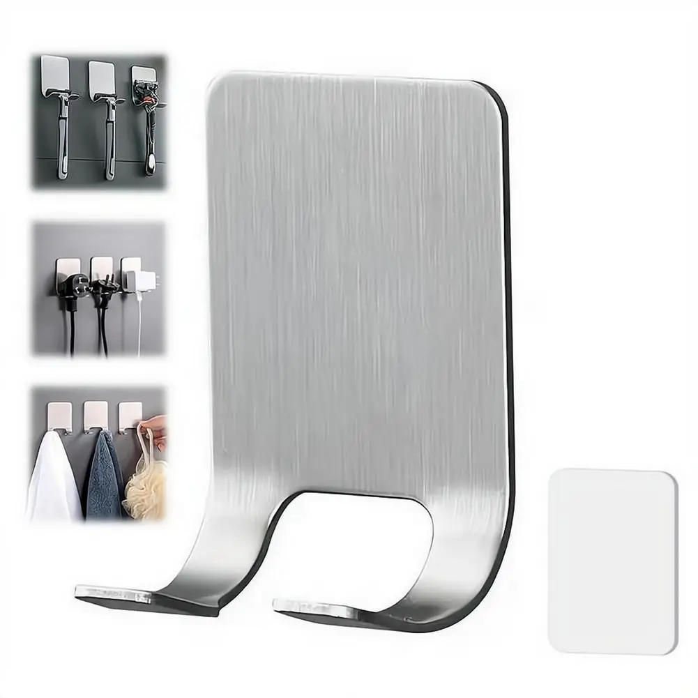 Bathroom Stainless Steel Razor Holder Storage Hook Wall Men Shaving Shaver Shelf Punch Free Razor Rack Accessories