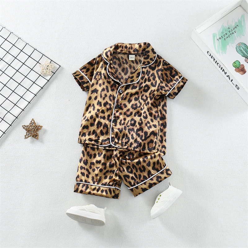 New Summer Baby Clothes Suit Children Boys Sleepwear Shirt Shorts 2Pcs/Sets Kids Girls Pajamas Toddler Costume Infant Tracksuits