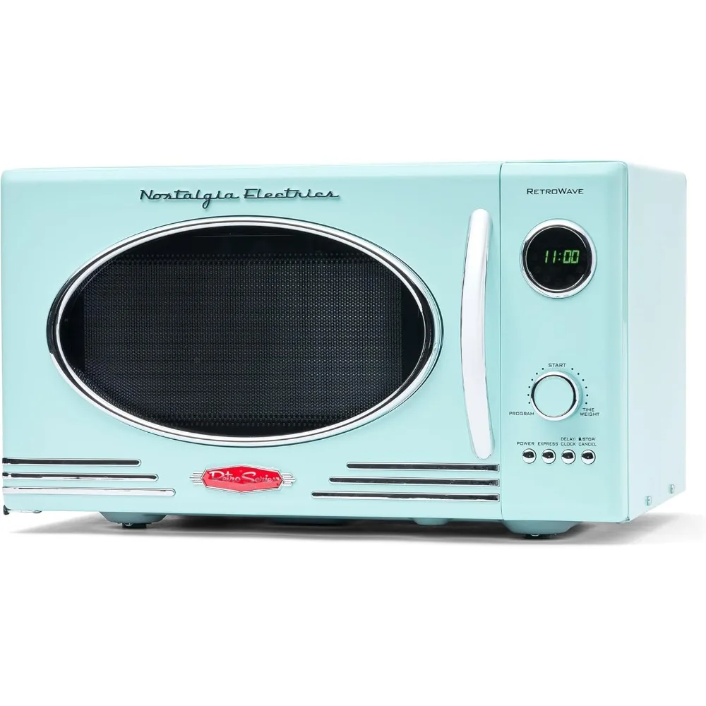 Retro Countertop Microwave Oven - Large 800-Watt - 0.9 cu ft - 12 Pre-Programmed Cooking Settings