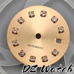 20.5mm Multicolor Sunburst/Gradient Watch Dial Diamond Markers Date Window Fit NH05 Automatic Movement for Women Wristwatch