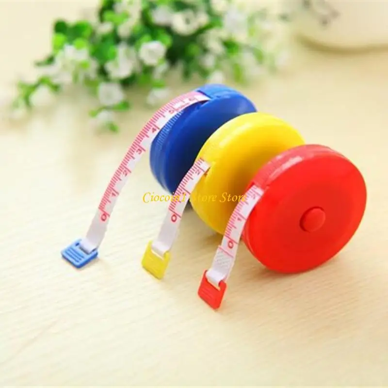 A3PC Retractable Measuring Tape Lock Pin Button Retract for Cloth Waist Measurement