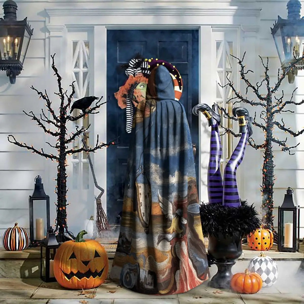 Płaszcz z kapturem Czarownica Średniowieczny Kostium Cosplay Peleryna