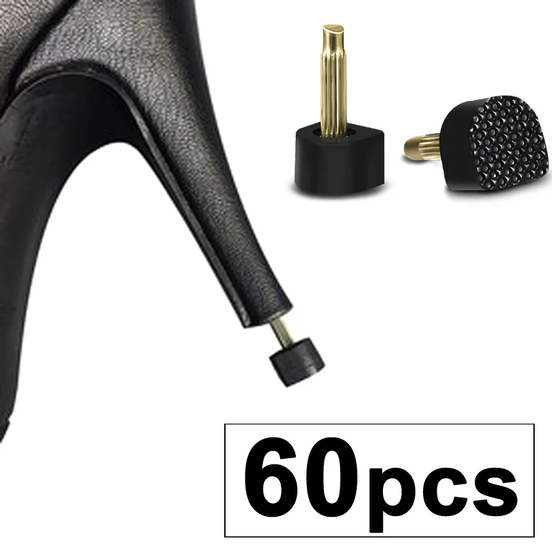 60Pcs Heel Caps for High Heels Dowel Lifts Lady Shoe Heeltaps Pins Wedding Care Kit Protectors Women Shoes Repair Accessories