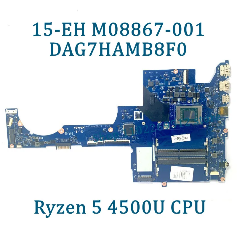 M08867-001 M08867-601 Mainboard DAG7HAMB8F0 For HP 15-EH Laptop Motherboard With R5 4500U/R7 4700U/R7 5700U CPU 100% Tested Good