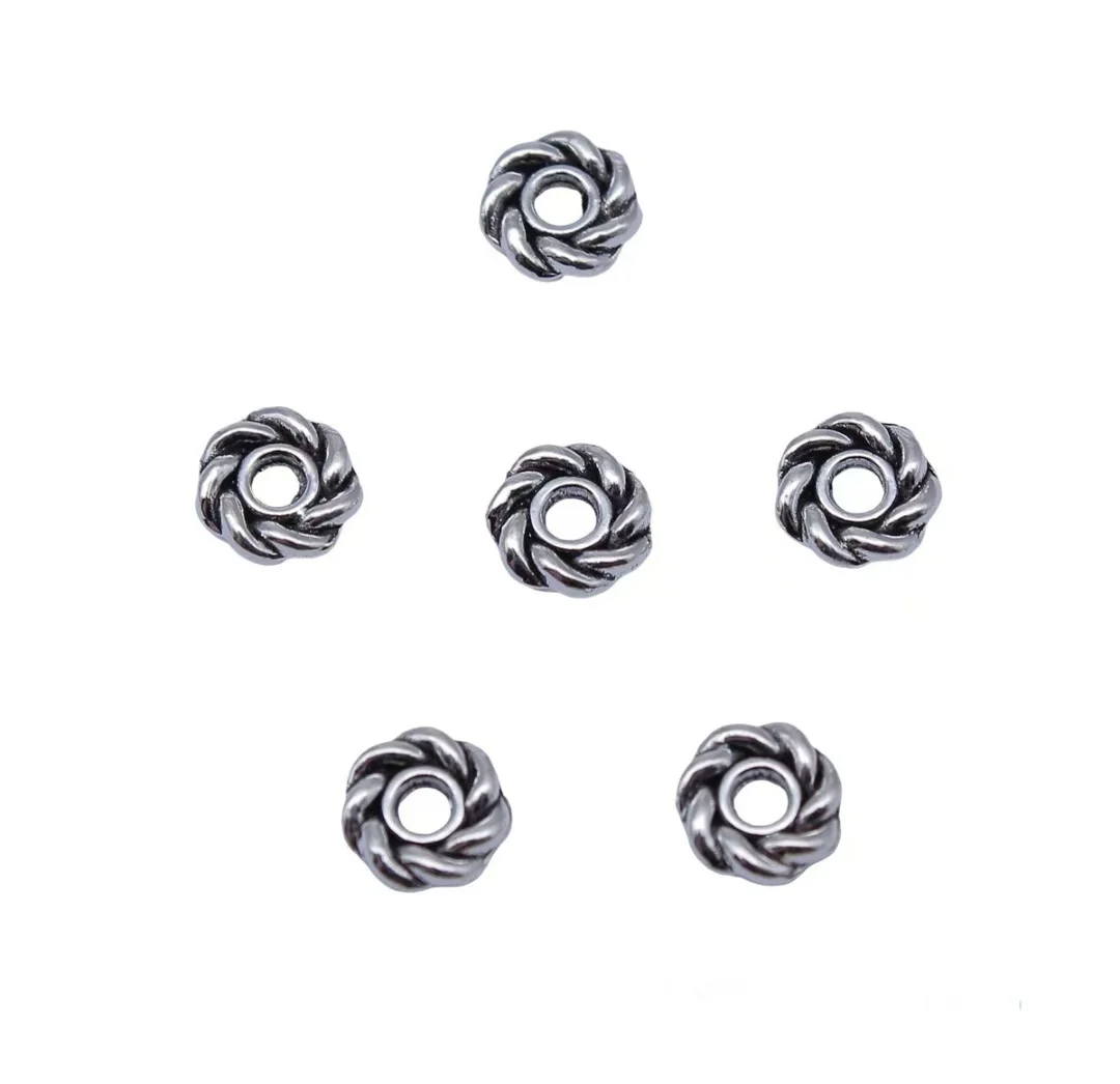 40pcs 8x8x2.4mm Zinc alloy metal handmade accessories  beads DIY fitting  T1199