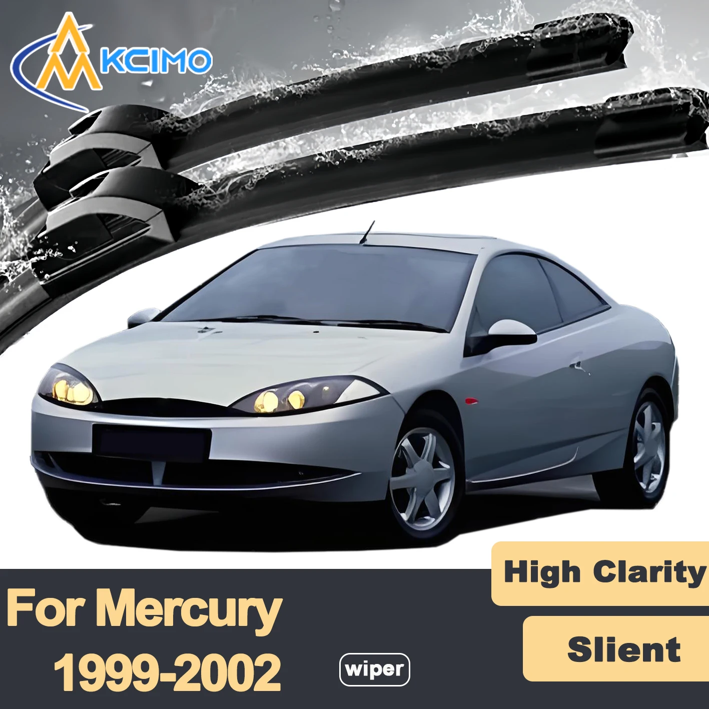 

Premium Rubber Durable Silent Windshield Wiper Blades 2pcs for Mercury Cougar 1999-2002 Ford Cougar Front Wiper Blades Set