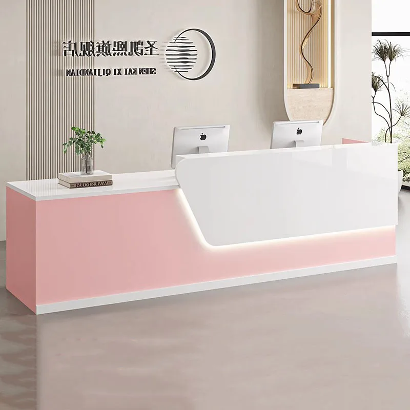 

Salon Modern Reception Desks Luxury Beauty Home Clinic Reception Desks Office Logo Bancone Bar Lusso Office Furniture