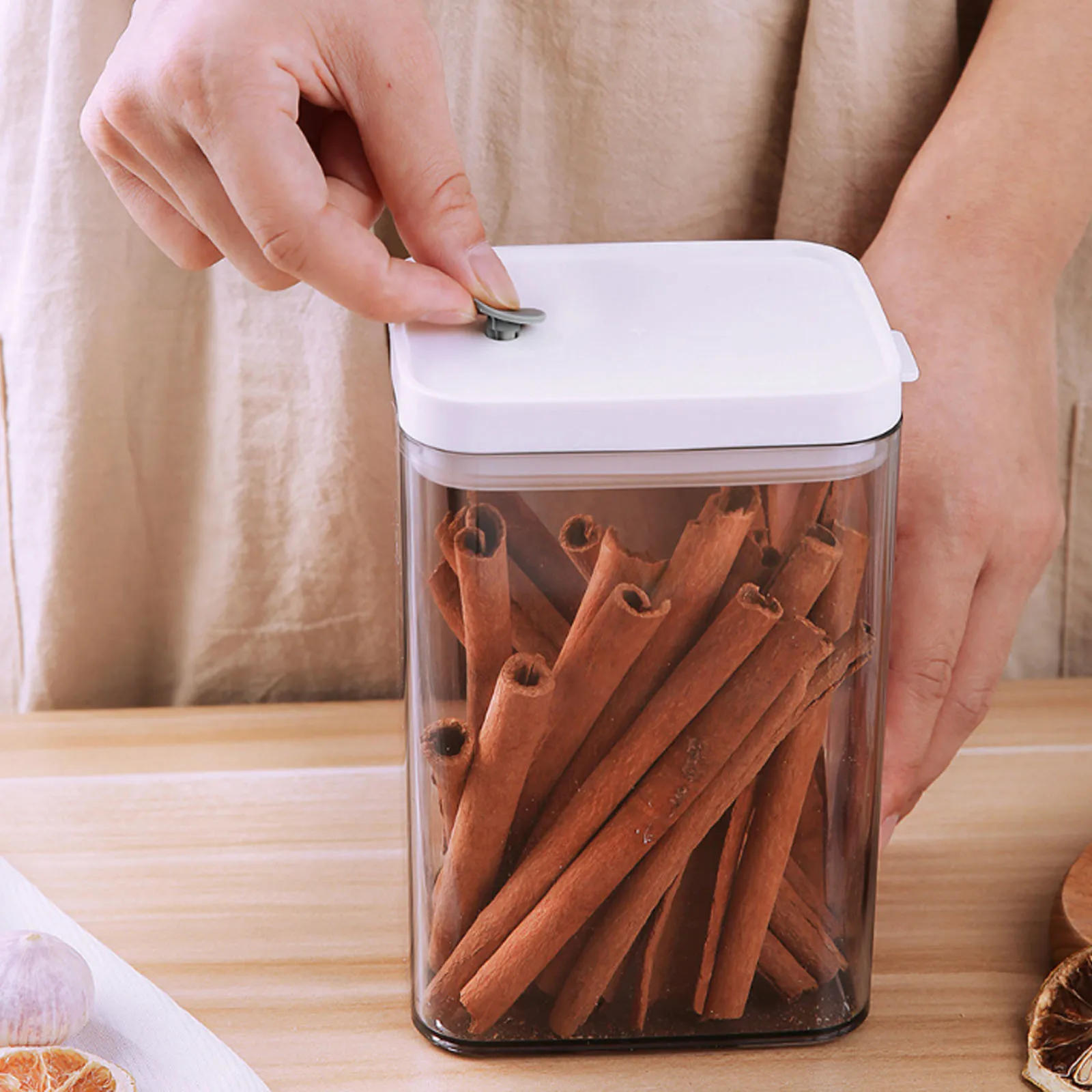 

Transparent Sealed Container Rectangular Tank Food Containers Clear with Lid for