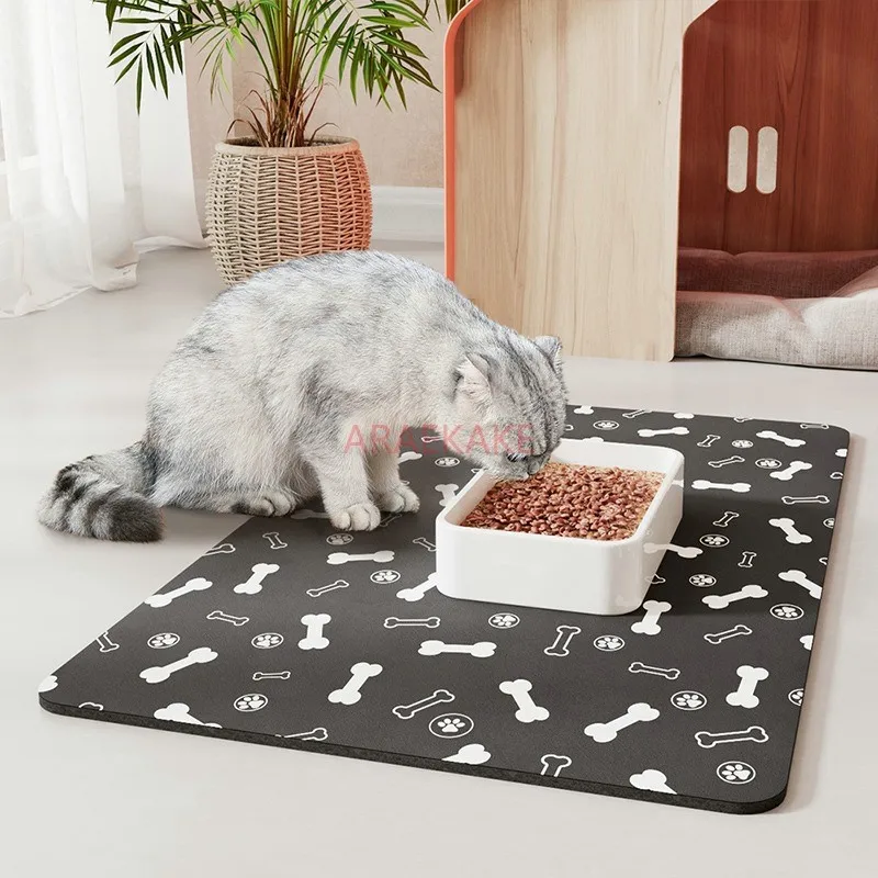 Pet floor mat, cat litter mat, feeding mat, splash proof cat paw mat, cat litter bowl mat, dog mat