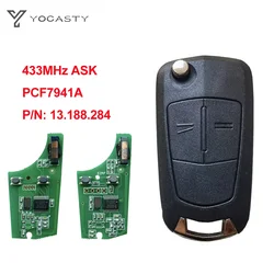 YOCASTY-Clé de voiture à distance pour Opel, Flip, Puce 46 PCF794l'autorisation, 433MHz, SachCorsa D, G4, Astra H, Zafira B, Holden, Astra AH, 736-743-A