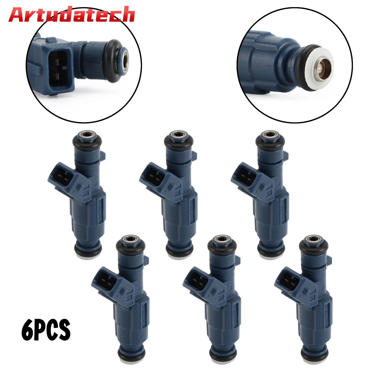 Artudatech 6pcs Fuel Injectors Fit For Ford BA BF Falcon XT Fairlaine XR6 Territory 0280156123 Car Accessories