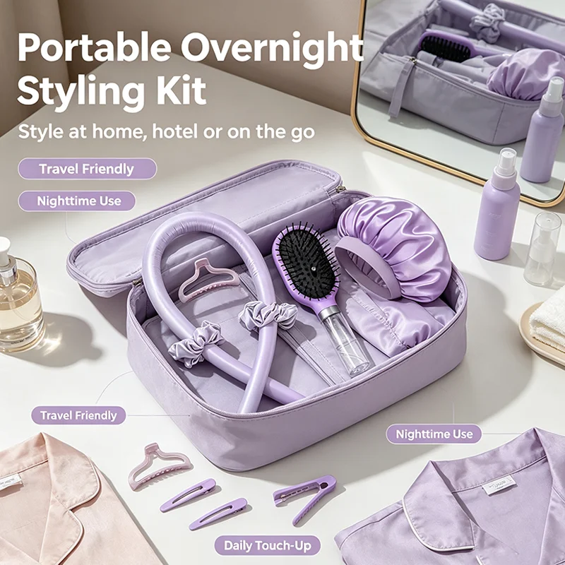 Travel Accessories Kit - Curling Rod Travel Kit, No Overnight
