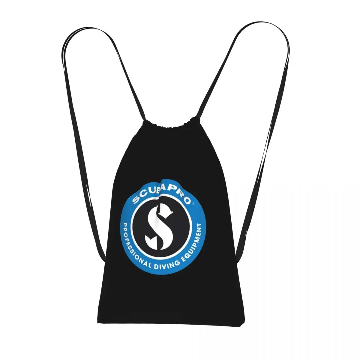 

Scubapros Diving Logo Backpacks Casual Drawstring Bags Sports Bag Book Bags for Travel Students