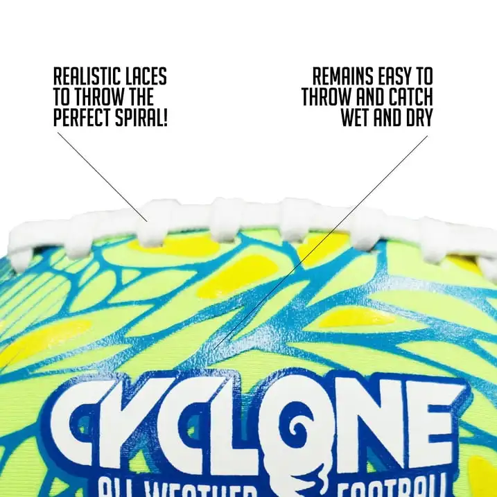 Cyclone Waterproof Mini 6" Neoprene Football, Rubber Pool Toy, Assorted Colors, Unisex