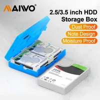 MAIWO 2.5/3.5 Inch Hard Drive Box Shockproof Storage Bag Hard Drive Protection Box Protective Cover with Waterproof Function