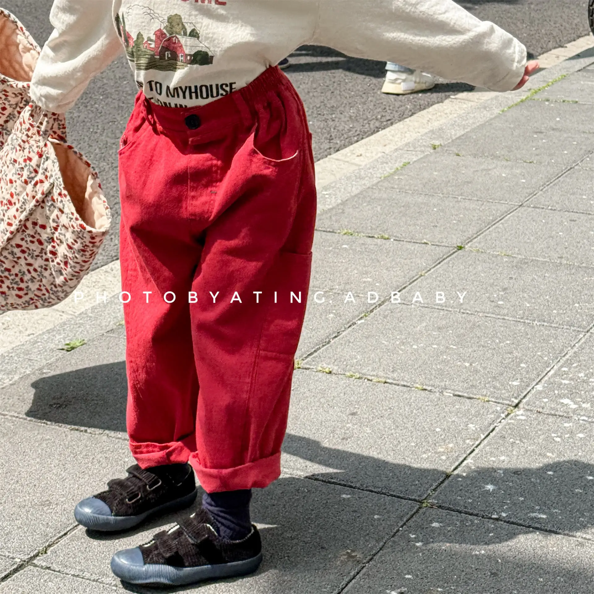 

Children Casual Pants 2025 Autumn Children Clothing Korean Autumn Washed Cotton Work Pants for Girls and Boys