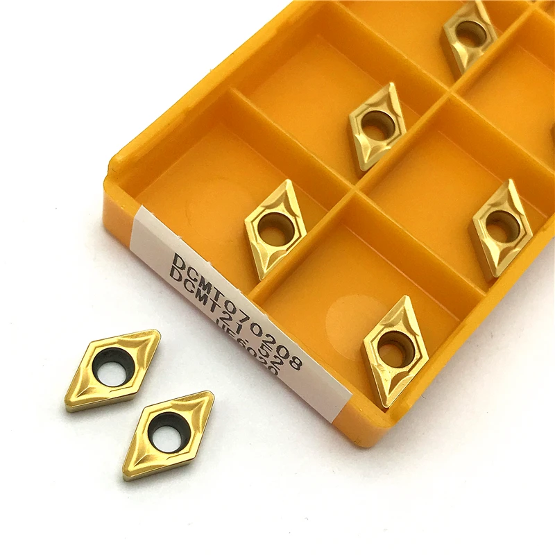 DCMT 070204   DCMT 070208   Utensile per tornitura interna Inserto in metallo duro Utensili da taglio per tornio CNC per utensili per la lavorazione dell'acciaio e il taglio