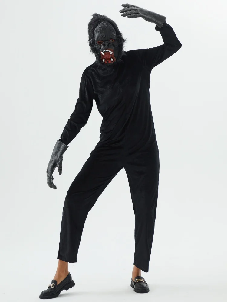 Combinaisons de Cosplay orang-outan, déguisement, vêtements de fête, Costume de scène d'animaux, combinaison pour adultes, Costume de carnaval d'halloween