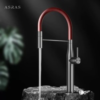 Top Quality Brushed Grey Black Kitchen sink faucet Pull Out Hot cold water Kitchen mixer Tap 1 Hole with 2 modes sprayer Modern