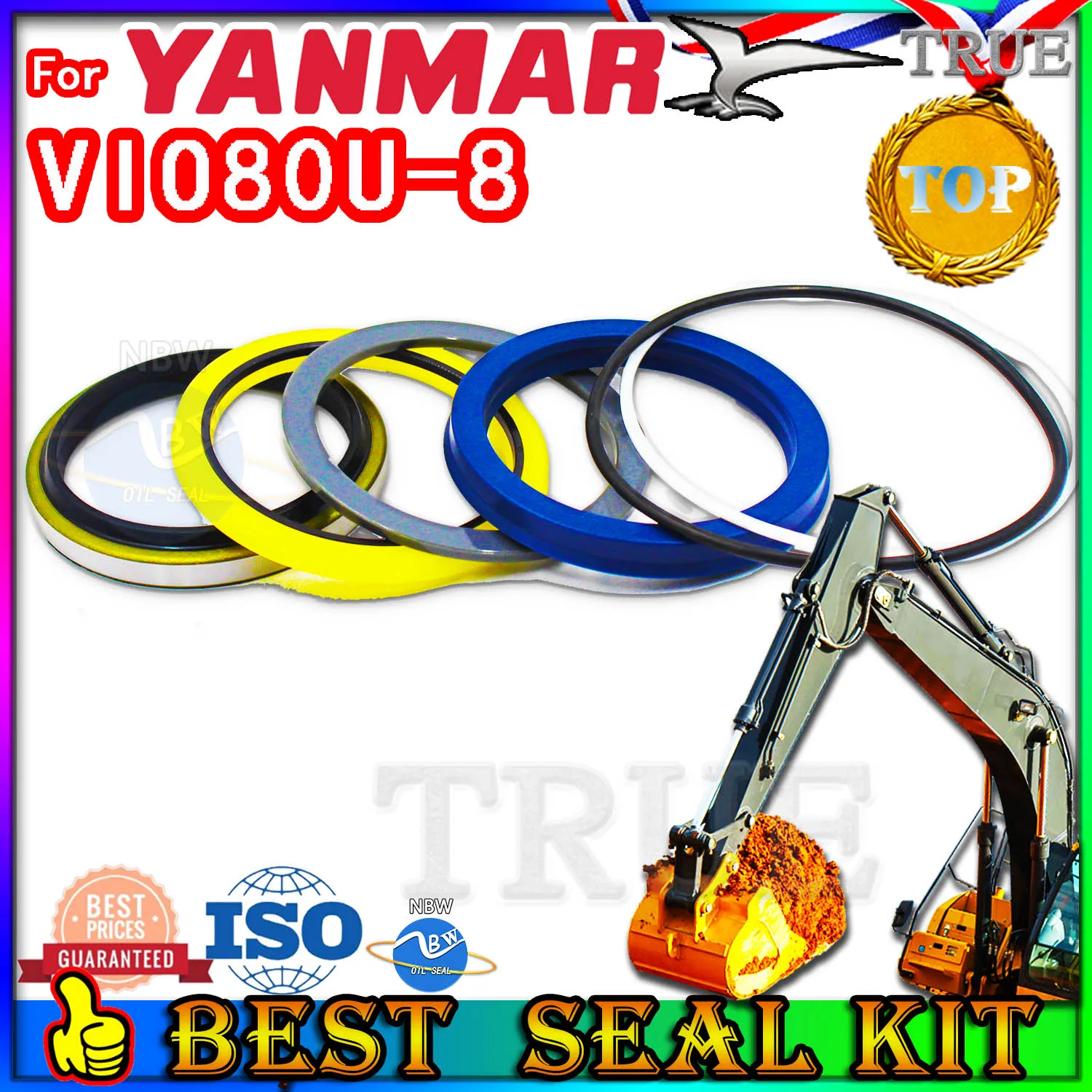 For Yanmar VIO80U-8 Oil Seal Repair Kit Boom Arm Bucket Excavator Hydraulic Cylinder VIO80U 8 Rebuild Parts MOTOR Piston Rod