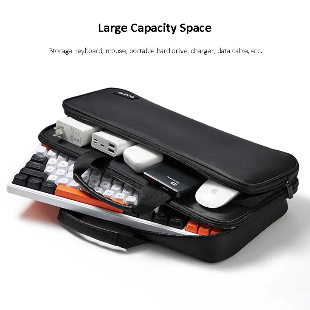 Dual Mechanical Keyboard Storage Bag Portable Protective Bag for 82 98 108 Key Keyboard Organizer Mouse Power Bank Storage
