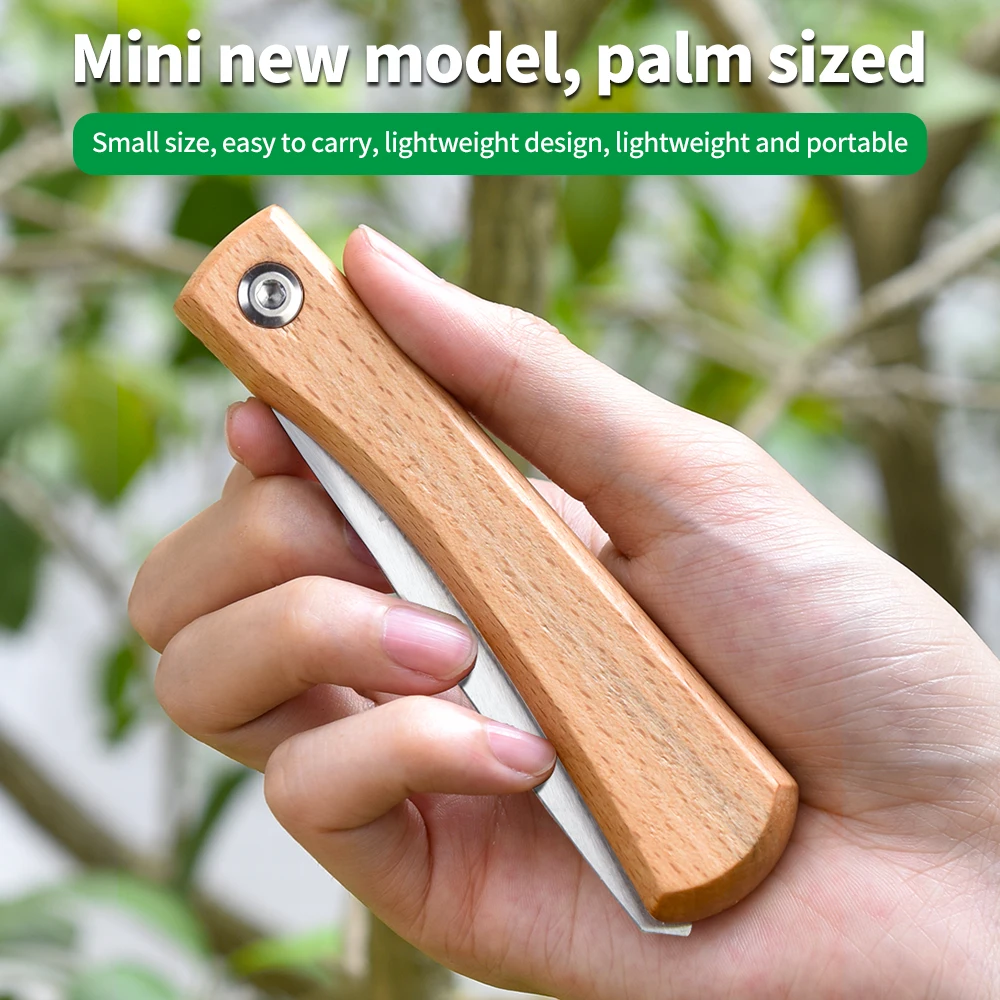 Folding Mini Hand Saw with Non-slip Wooden Handle Pull Type Foldable Saw for Flush Cut Trim Woodworking Plastic Cutting Tool image 3