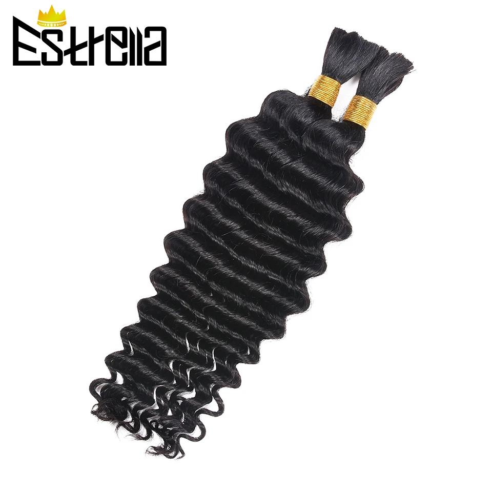 Long Human Hair Straight Bulk Hair For Braiding Brazilian 28