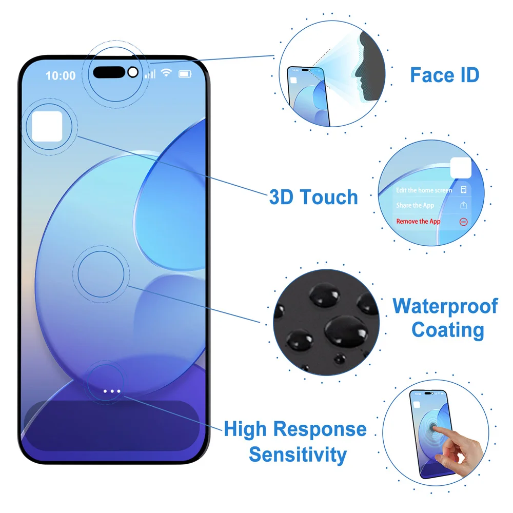 New LCD For iPhone 15 Pro Max Display Test 3D Touch Screen For iPhone 15 Pro Max LCD Screen Digitizer Assembly Replacement A2849