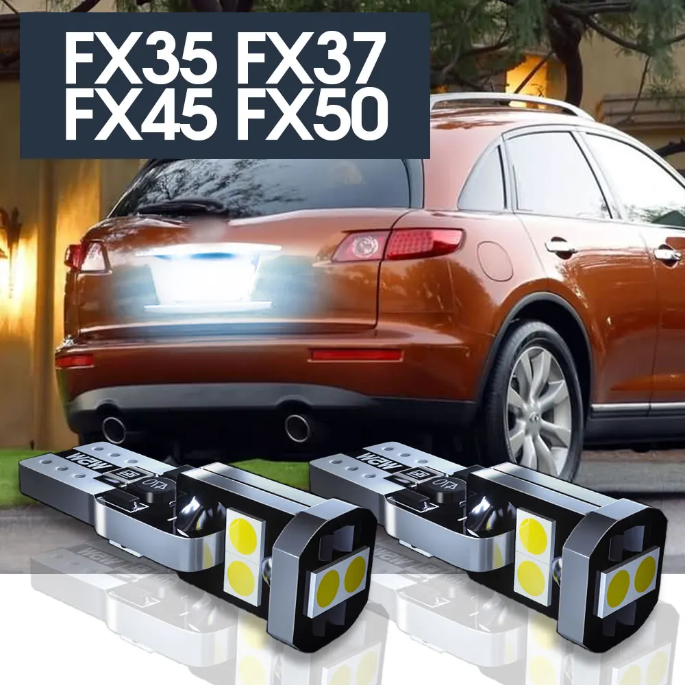2x фонарь для номерного знака, аксессуары для CAN-шины Infiniti FX35, FX37, FX45, FX50 2003-2014, 2006, 2007, 2008, 2009, 2010, 2011