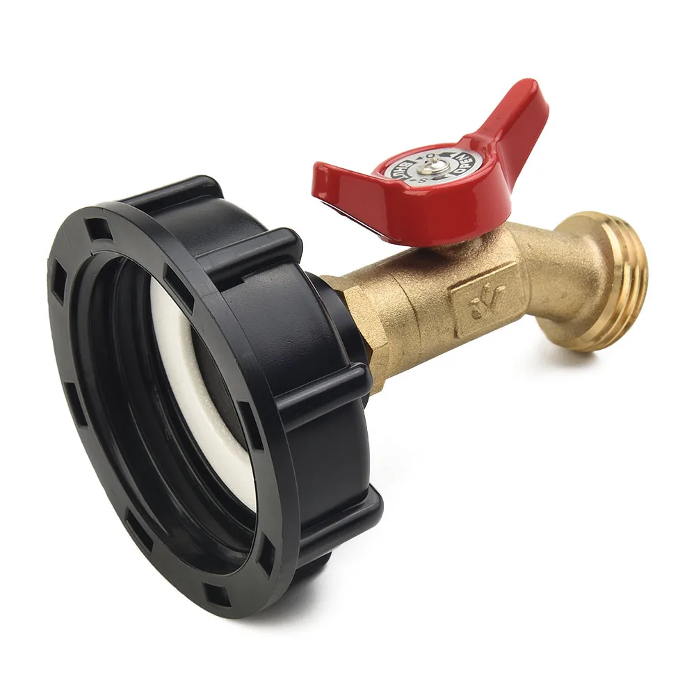 

IBC Water Tank Adapter 2 Free Brass Hose 275-330 Black Copper Faucet Water UK European IBC Containers 2022 New